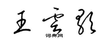 梁錦英王雲歌草書個性簽名怎么寫