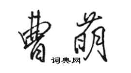 駱恆光曹萌行書個性簽名怎么寫