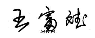 朱錫榮王富斌草書個性簽名怎么寫