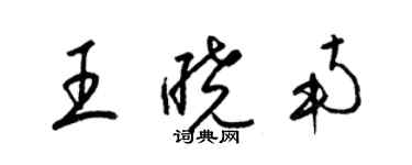 梁錦英王曉南草書個性簽名怎么寫