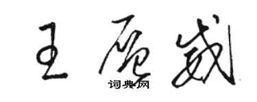 駱恆光王層威草書個性簽名怎么寫