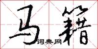 馬籍怎么寫好看