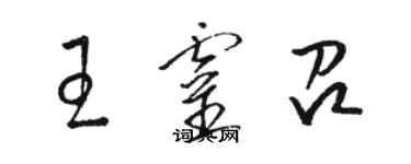 駱恆光王靈召草書個性簽名怎么寫