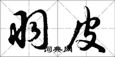 胡問遂羽皮行書怎么寫