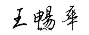 王正良王暢華行書個性簽名怎么寫