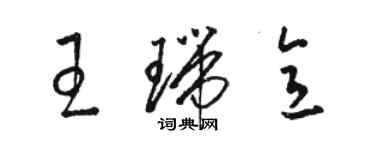 駱恆光王瑞意草書個性簽名怎么寫