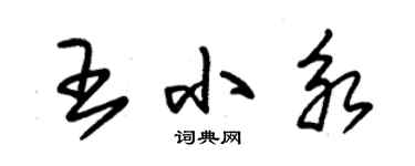 朱錫榮王小永草書個性簽名怎么寫