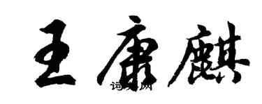 胡問遂王康麒行書個性簽名怎么寫