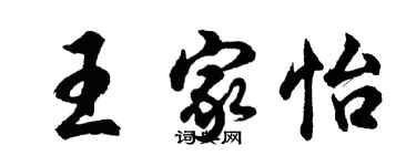 胡問遂王家怡行書個性簽名怎么寫