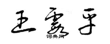 曾慶福王霞平草書個性簽名怎么寫