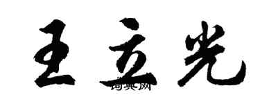 胡問遂王立光行書個性簽名怎么寫