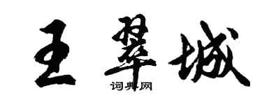 胡問遂王翠城行書個性簽名怎么寫