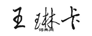 駱恆光王琳卡行書個性簽名怎么寫