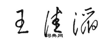 駱恆光王佳滔草書個性簽名怎么寫