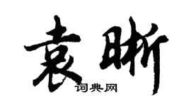 胡問遂袁晰行書個性簽名怎么寫