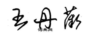 朱錫榮王丹薇草書個性簽名怎么寫