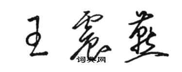 駱恆光王震燕草書個性簽名怎么寫