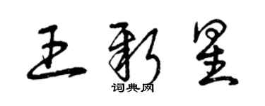 曾慶福王新星草書個性簽名怎么寫