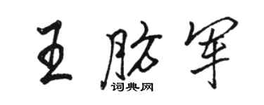 駱恆光王肪軍行書個性簽名怎么寫