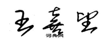 朱錫榮王喜望草書個性簽名怎么寫