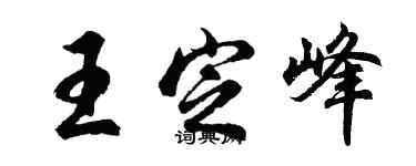 胡問遂王定峰行書個性簽名怎么寫