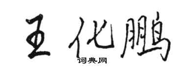駱恆光王化鵬行書個性簽名怎么寫