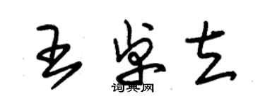 朱錫榮王卓立草書個性簽名怎么寫