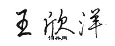 駱恆光王欣洋行書個性簽名怎么寫