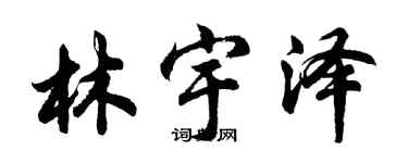 胡問遂林宇澤行書個性簽名怎么寫