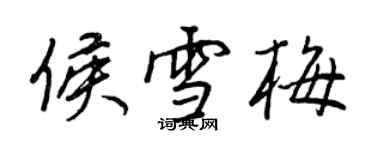 王正良侯雪梅行書個性簽名怎么寫