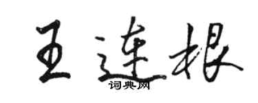 駱恆光王連根行書個性簽名怎么寫
