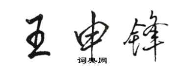 駱恆光王申鋒行書個性簽名怎么寫