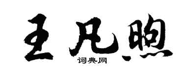 胡問遂王凡煦行書個性簽名怎么寫