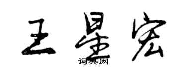 曾慶福王星宏行書個性簽名怎么寫