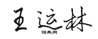 駱恆光王運林行書個性簽名怎么寫
