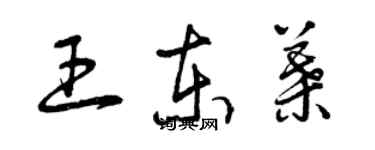 曾慶福王東葉草書個性簽名怎么寫