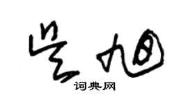 朱錫榮吳旭草書個性簽名怎么寫