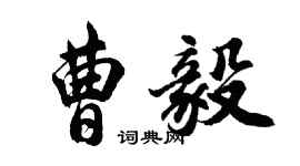 胡問遂曹毅行書個性簽名怎么寫