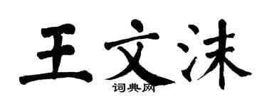 翁闓運王文沫楷書個性簽名怎么寫