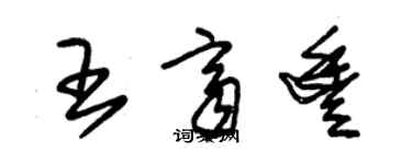 朱錫榮王齊豐草書個性簽名怎么寫