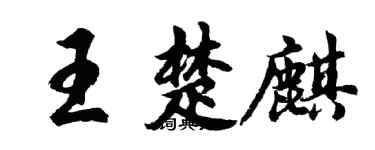 胡問遂王楚麒行書個性簽名怎么寫