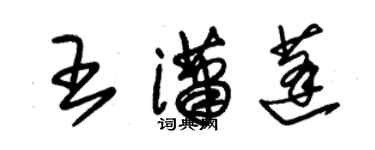 朱錫榮王瀟蓬草書個性簽名怎么寫