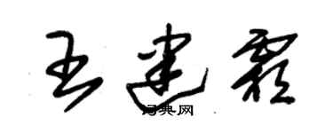 朱錫榮王建霜草書個性簽名怎么寫
