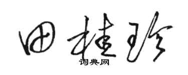 駱恆光田桂珍草書個性簽名怎么寫