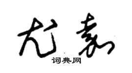 朱錫榮尤嘉草書個性簽名怎么寫