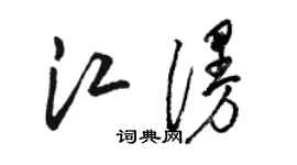駱恆光江漫草書個性簽名怎么寫