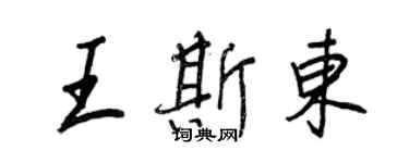 王正良王斯東行書個性簽名怎么寫