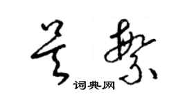 梁錦英吳繁草書個性簽名怎么寫