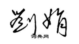 曾慶福劉娟草書個性簽名怎么寫