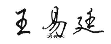 駱恆光王易廷行書個性簽名怎么寫